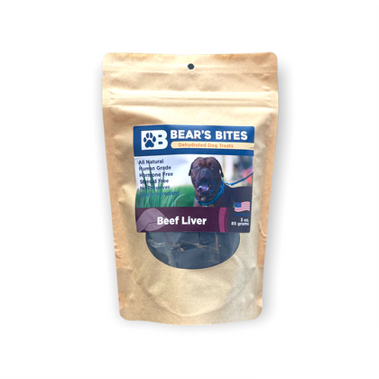 Single Ingredient, Dehydrated Beef Liver Dog Treats