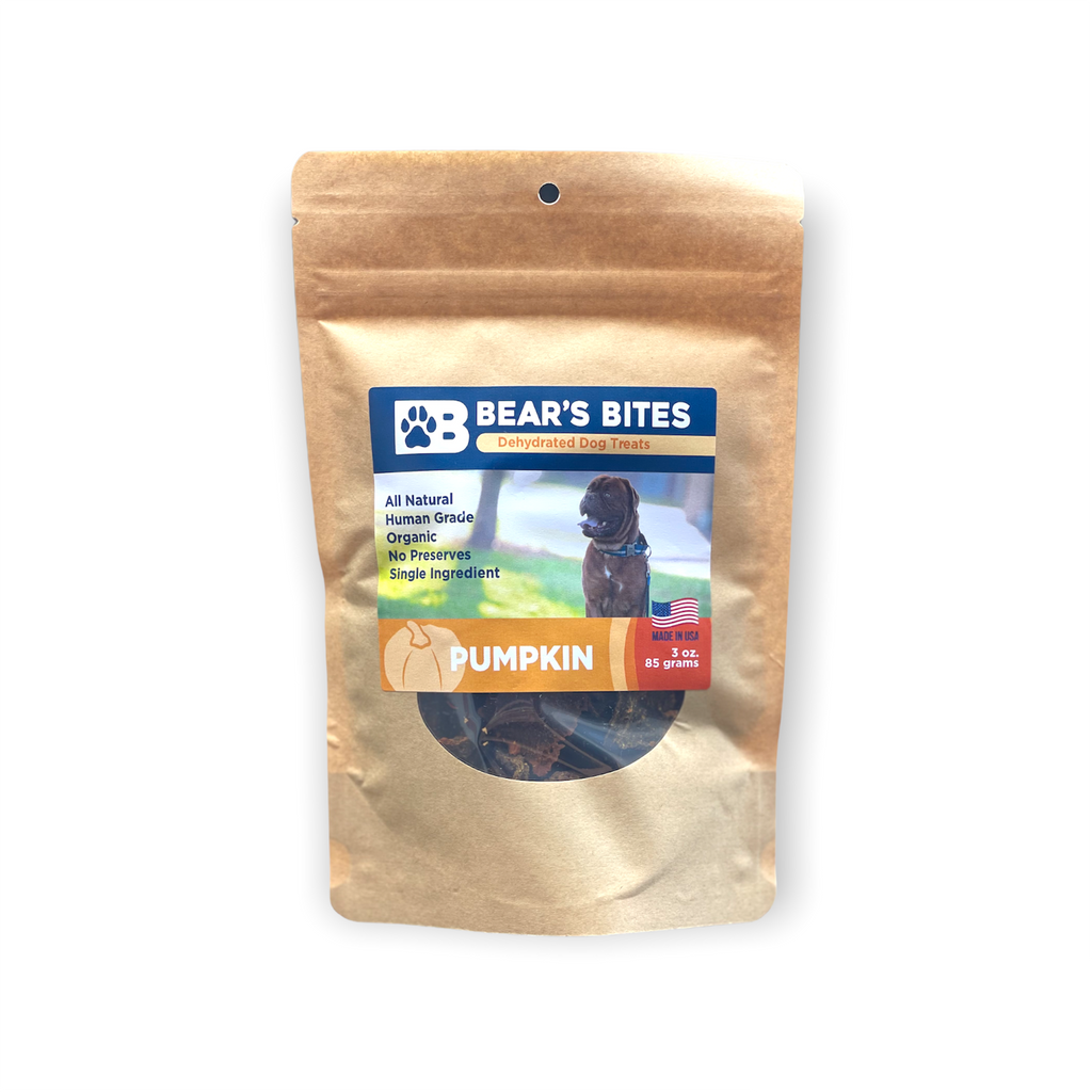 Single Ingredient Dehydrated Pumpkin Dog Treats Bear s Bites